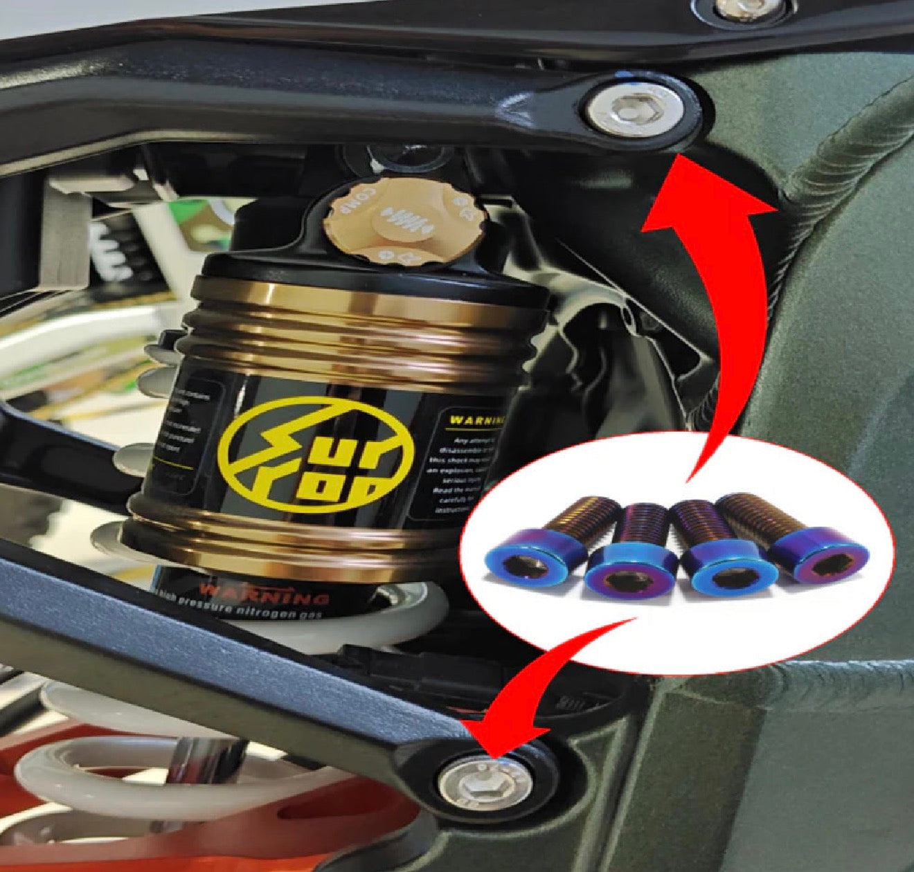 All Emoto Titanium Subframe Bolts (set of 4)